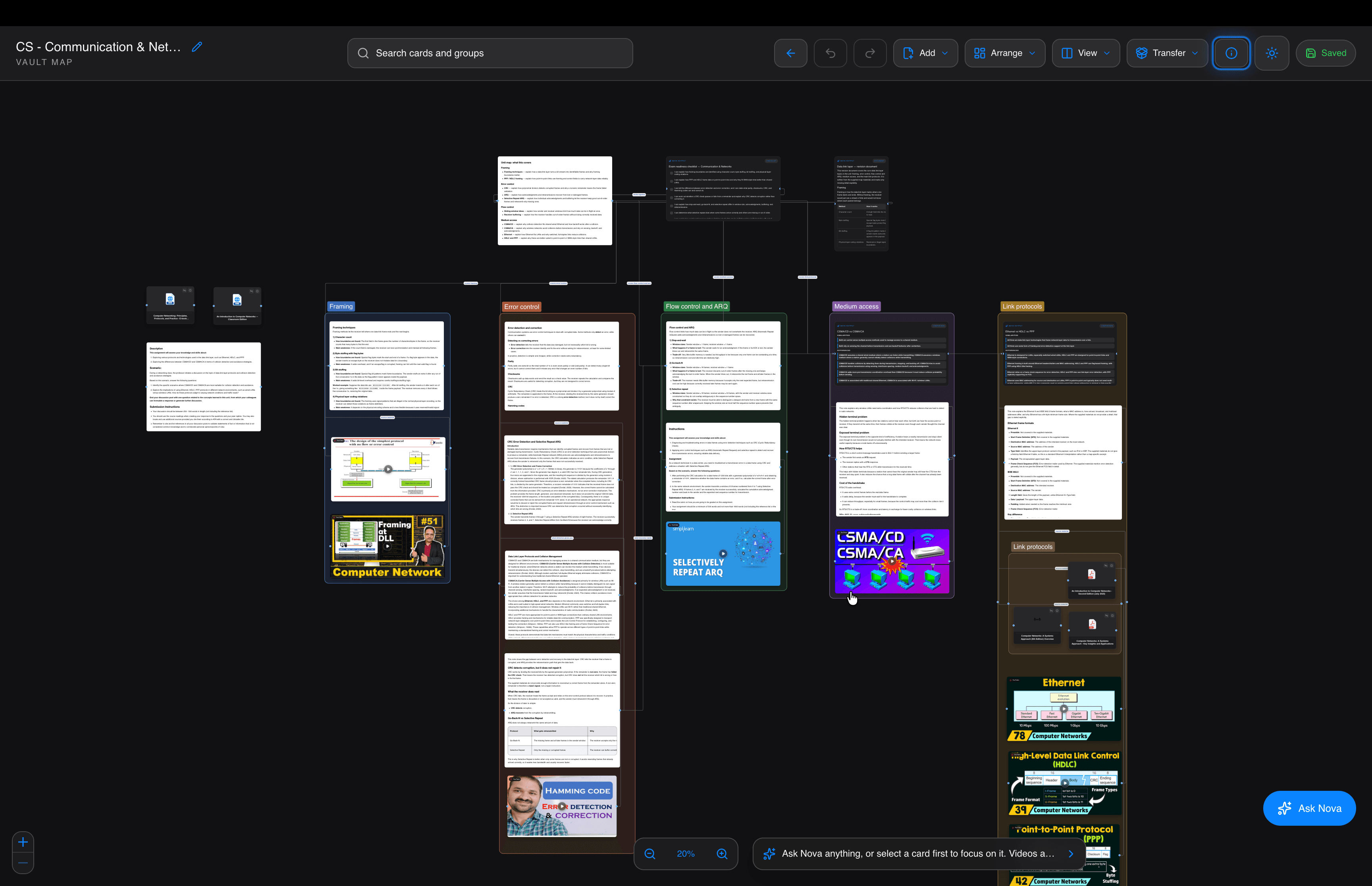 NeuVault desktop: Give everything a connection. Lay related documents out on a map, and open them side by side.